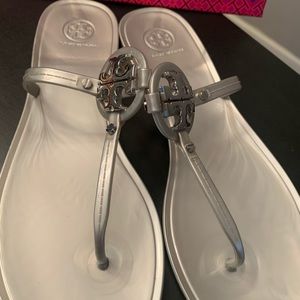 Tory Burch Mini Miller jelly sandals (silver)